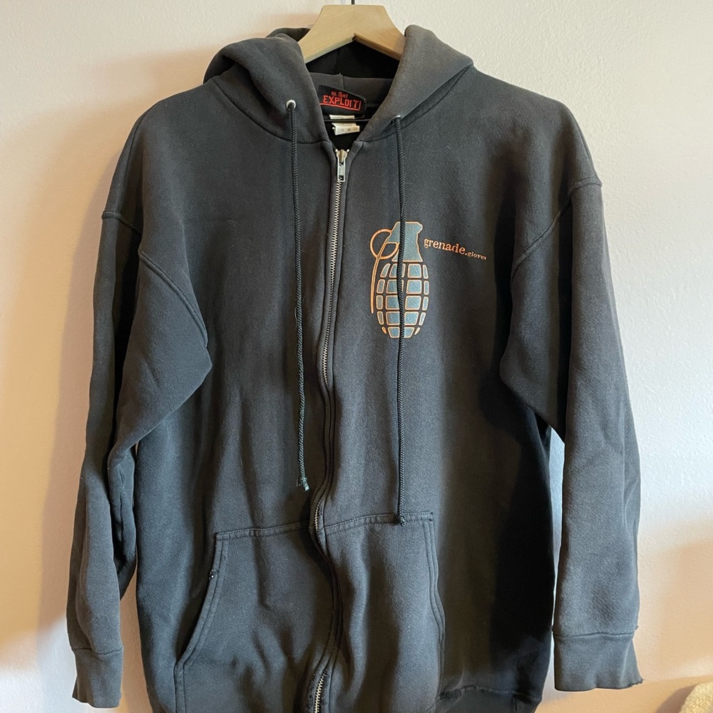 Vintage Grenade Gloves Snowboarding Hoodie